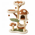 Arbre à chat 60 x 50 x 140 cm en sisal beige marron vert avec niche plateformes et hamac
